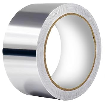 TNSRAY Weichsockelleiste Selbstklebend für Küche und Badezimmer, 30mmx50 Meter Aluminium Silber Klebeband Dichtband Band zum Reperaturband Alu Tape hitzebeständig und selbstklebend Aluminiumklebeband
