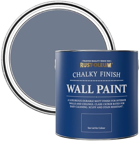 Rust-Oleum Blue Matt Emulsion Wall Paint - Hush 2.5L