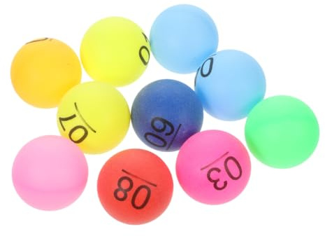 KONTONTY Boule Loto Numérotée 1 À 30 30 Pièces Balles De Cueillette Numérotées en Plastique 4.00 cm Accessoires De Jeu pour Tirage Au Sort Fête Mariage Anniversaire