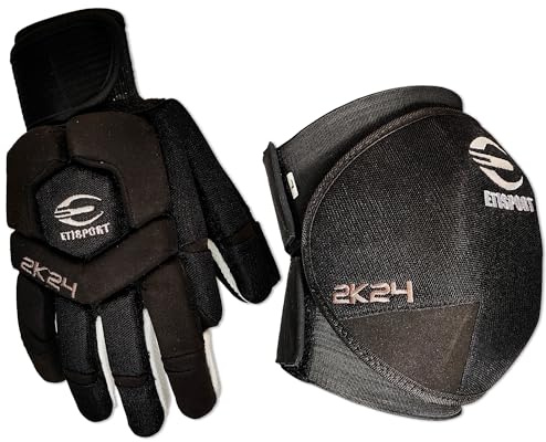ETISPORT Ginocchiere e Guanti da Hockey Professionali 2K24. Protezione extra e comfort, regolazione regolabile, rigidità adeguata.