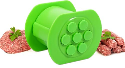 Cevapcici Press - Cevapcici Maker, 7 Holes Hot Dog Maker, Manual Cevapcici Machine for Homemade Sausages (Green)
