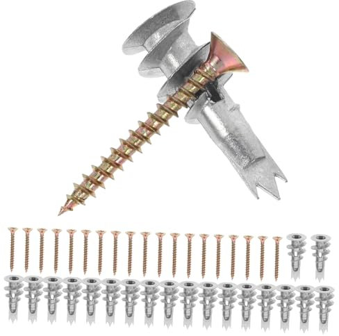 Anneome 20sätze Hohlwanddübel Set Mit Trockenbauschrauben Für Wandschrauben Befestigungsschrauben Dübel Und Schraubensatz Trockenbaudübel Wanddübel Ankerschrauben