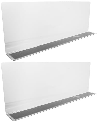 Warmhm 2PCS Fridge Divider Racks Shelf Divider Commodity Dividers Condiment Dividers with Spice Rack Adjustable Shelving Goods Classification Boards Vinyl Display Fridge Dividers Plate