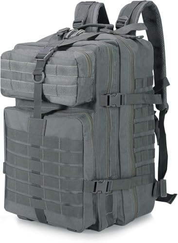 SHANNA Trekkingrucksack, Wanderrucksäcke Militärrucksack 45L Armee Rucksack MOLLE Assault Pack Taktischer Kampfrucksack für Outdoor Wandern Camping Trekking Angeln Jagd