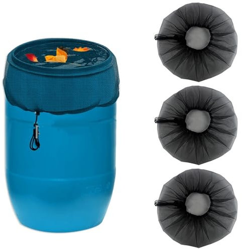 Cubierta de malla para barril de lluvia de agua, Red de cobertura de malla de 60/80 cm for barriles de lluvia, cubos recolectores de agua, tapa protectora for tanque de agua, suministros de jardín.(80