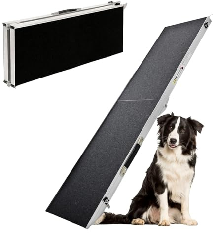 Petigi Auswahl Hunderampe für Auto, Aluminium, Hunde Rampe, Hundetreppe, SUV, rutschfest, Belastbarkeit 50 kg, 70 kg, 90 kg oder 150 kg