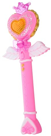 PHENOFICE Varita Mágica Luminosa para Niño Niña con Luz De Corazón Efecto Sonido Juguete Brillante para Fiestas De Cumpleaños Hadas
