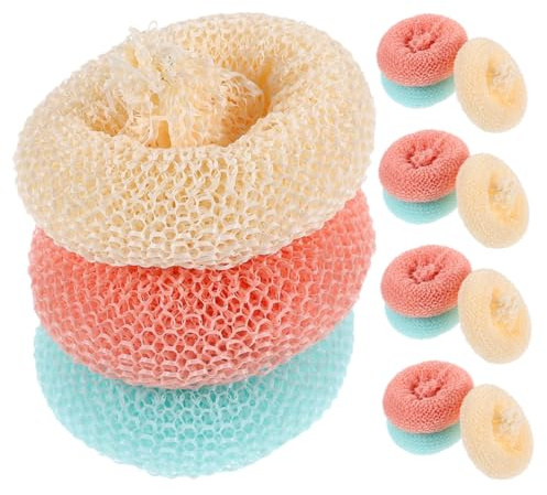 IMIKEYA 15pièces Éponges à Récurer Rondes pour Cuisine Tampons à Récurer pour Vaisselle Éponges De Nettoyage avec Maille Anti-Rayures Brosse à Vaisselle Rinçages Faciles