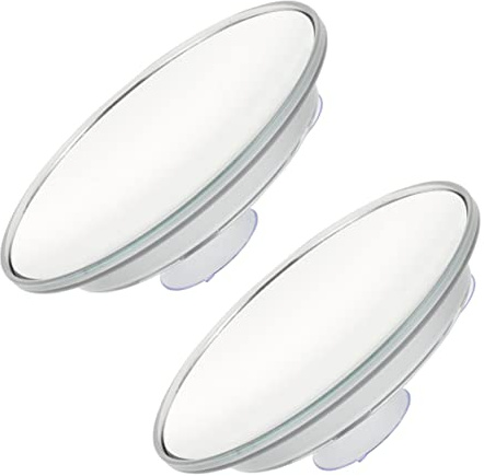 PACKOVE 2 Piezas Espejo de Maquillaje con Ventosa Espejo Aumentado de Compacto y Práctico para Toques Rápidos de Maquillaje para y