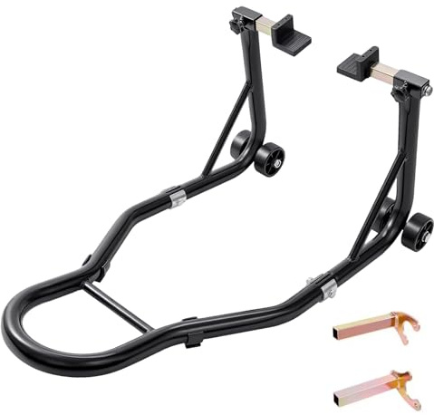 Motorcycle Stand Lift, 400lbs Motorcycle Rear Wheel Stand, U+L Fork Swingarm Spool for Workshop, Garage, and Repair Shop (Rear Wheels Lift)