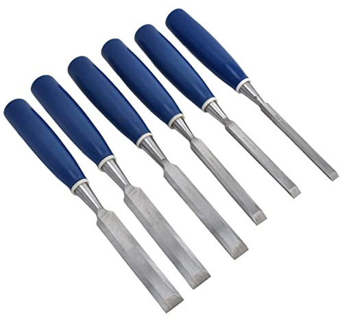 Cryfokt Set di Scalpelli per la Lavorazione del Legno con Taglio Affilato, Intaglio Liscio per Falegnami, Utensile Manuale 6 Pezzi