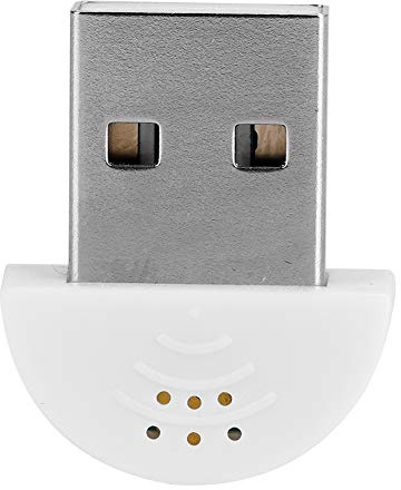 Akozon Mini Micrófono USB Portátil para Grabación de Voz, Adaptador de Micrófono de para Ordenador y PC, Mini USB 2,0 (White)