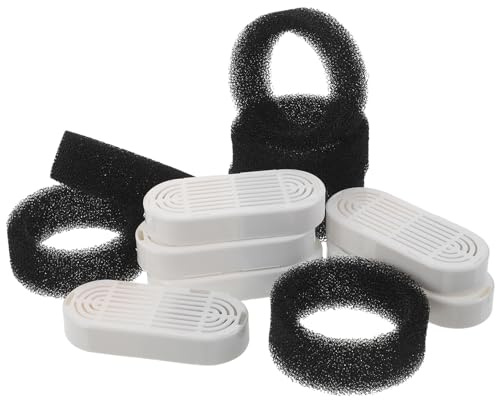 Alasum Filtros para Bebederos de Mascotas 12 Piezas Filtro de Fuente Multicapa para Dispensador de Agua Gatos y Perros Recambio Compatible Fuentes de Agua para Gatitos y Mascotas