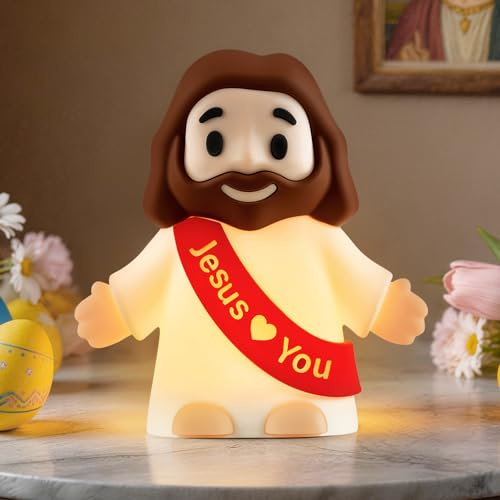 GZJQW Jesus Night Light, Jesus Love You Night Light for Kids