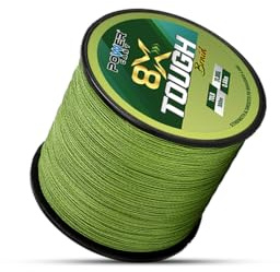 Power Cast 8X Tough PE Braided Fishing Line, Multicolour, High Tensile Strength, Smooth Surface, Abrasion Resistant (Olive Green, 300m, 70, Pounds)