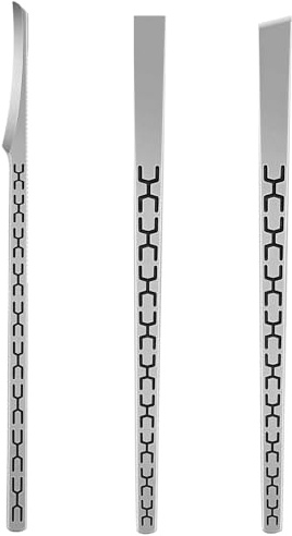 Deskium 3 Pcs Foot Scraper Set, Stainless Steel Pedicure Knife Kit, Corn Callus Remover with Sharp Blades, Home & Salon Non-Slip Handle