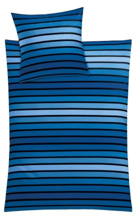 Kleine Wolke 6051798952 Bettwäsche Neapel, Maße: 135 x 200 cm und 80 x 80 cm, Farbe: Königsblau