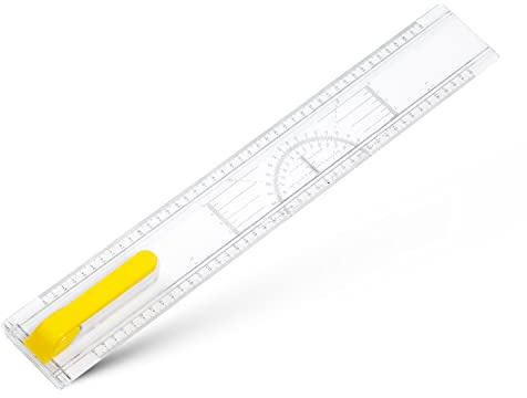 Aristo AH7080 Ersatzschiene für Zeichenplatte College A3 | Transparente Parallelschiene mit Winkelmesser und Griffelement – Original-Ersatzteil für College Zeichenplatte A3 AR7030