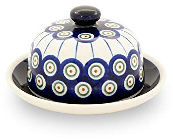 Original bunzlauer ostkupa S/smörglock för Rollsmör Ø 14,0 cm dekor 8