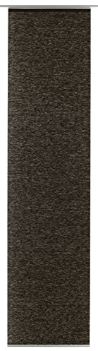 Gardinia 30218 Flächenvorhang Natur-Optik inklusiv Aluminium Unterprofil, von unten einkürzbar, 60 x 245 cm, Erde