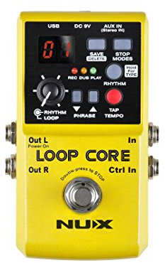 Nux Loop Core Guitar Effect Pedal Looper 6 Hours Recording Time, 99 User Memories, Drum Patterns with Tap Tempo