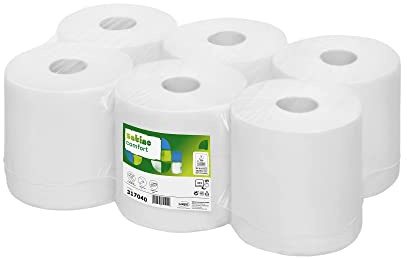 Satino by WEPA Comfort Papierhandtücher 6 Rollen - mit ergiebigen 300m Papiertüchern je Rolle - ideal für Werkstatt, Produktion, Industrie, Waschräume