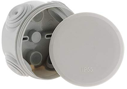 Zenitech - Cajas de Derivación IP55 Ø70x35mm - Gris - Protección Contra Humedad y Polvo - Tapa 1/4 de Vuelta para Acceso Rápido - Ideal para Exterior - Resistente a Condiciones Climáticas Variadas