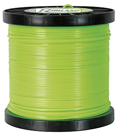 Ribimex Filo Quadrato per Decespugliatore in Nylon Alta Densità, 60 m, Bobina da 1 kg, Ø 4 mm, Resistente per Uso Intensivo - PRDFC060X40CR