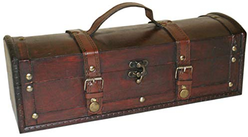 Rustic Hand Crafted Antique Look Wooden Long Pirate Treasure Chest Trinket/Storage Box with Handle. Approx Length 35cm by sd