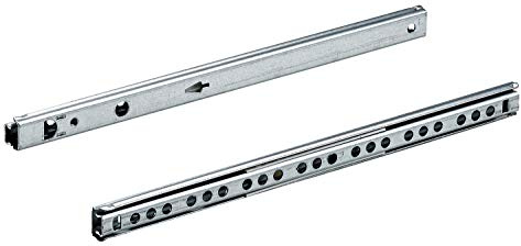 Hettich 9220237 Kugelpräzisionsteilauszug (Schubladenschiene) KA 1730/410-inkl. Schrauben, Belastbar 10kg, 1 Paar, verzinkt