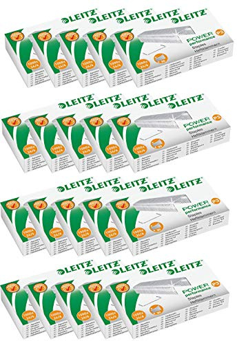 Leitz 55700000 Heftklammer 24/6 mm // 10000 Stück verzinkt (24/6mm, verzinkt / 20 Packungen)