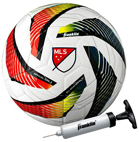 Franklin Sports MLS Tornado - Official Size 5 - Soft Cover - Weight Soccer Ball - Air Pump Included, Size 5 - Ages 13 & Over