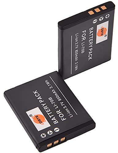 DSTE 2-Pack Ersatz Batterie Akku Kompatibel für Li-70B und Olympus D-700 D-705 D-710 D-715 D-745 FE-4020 FE-4040 FE-5040 VG-110 VG-120 VG-130 VG-140 VG-145 VG-150 VG-160 X-940 X-990 Kamera