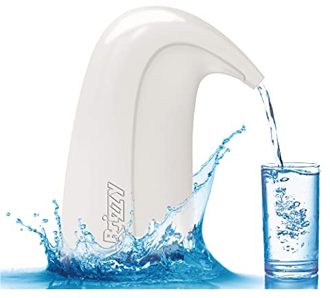 BRIZZY Depuratore Purificatore Antibatterico da rubinetto Ultra compatto, per Acqua Potabile Microfiltrata Sistema di Filtrazione per Rubinetto. Certificato e Made in Italy (Bianco Neve)