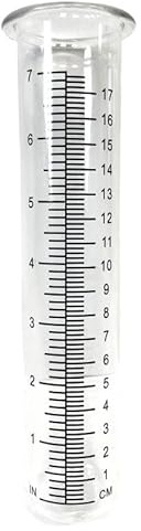 Grand Tube en Verre pour Pluviomètre Verrerie Verrine Gradué avec Mesure en CM 5,7x5,7x22cm