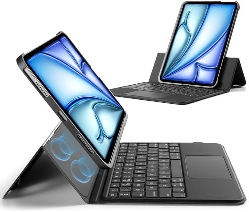 ESR Ascend Keyboard Case for iPad Air 11 (M3/M2, 2025/2024) & iPad Pro 11 (4th/3rd/2nd/1st Gen), iPad Air 5th/4th, Magnetic Detachable, Adjustable Portrait/Landscape Stand, Black