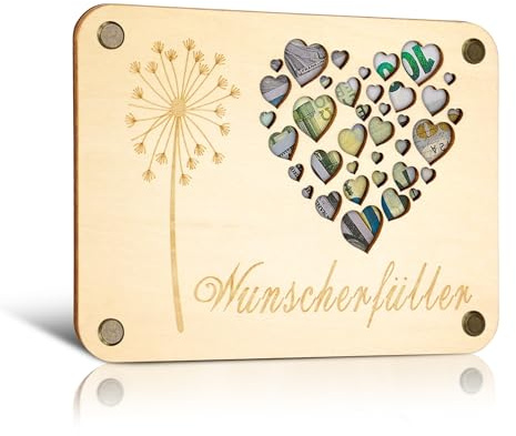 TAKULA Wunscherfüller Pusteblume - Geldgeschenk Verpackung Karte | Pusteblumen-Motiv. Kreative Geldgeschenk-Verpackung als Wunscherfüller. Vielseitig einsetzbar für Geburtstage,andere Anlässe