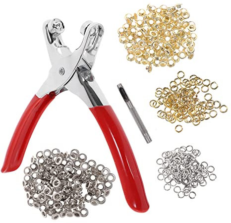 HOMOCONO Pince Oeillets Kit D'œillets Métalliques Outils De Poinçonnage D'œillets Bouton À Œillets Fermeture À Bouton Kit D'outils Pour Œillets