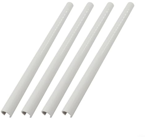 Puupaa 4PCS Radiator Pipe Covers, 15mm Radiator Pipe Hole Collars Cover Insulation - PVC Plastic 20-50cm Long(White-500mm)