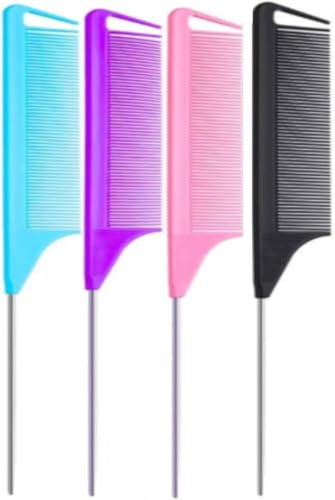 4 PCS Tail Comb Set, Professional Hair Combs for Styling, Sectioning, and Detangling