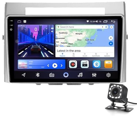 Car Doble Din Estereo 9 para Verso 2004-2009 Android 13 Carplay Gps Head Unidad Stereo Dab+radio Gps Gps Sat Nav Bluetooth Multimedia Player Pantalla Táctil Fm/am Radio Audio Video (Size:2G+32G 2K)