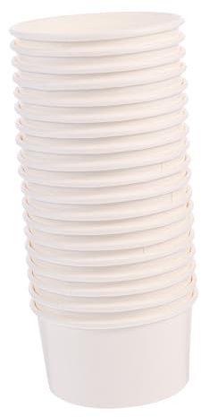 WRITWAA 100 Pezzi coppa gelato tazza di budino tazze di cheesecake per antipasti tazze da portata piccolo Tazze di gelato ciotola di gelato contenitore per dolci carta bianca