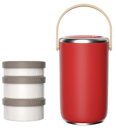Kalttoy Lonchera apilable Bentos de acero inoxidable a prueba de fugas aislada para alimentos