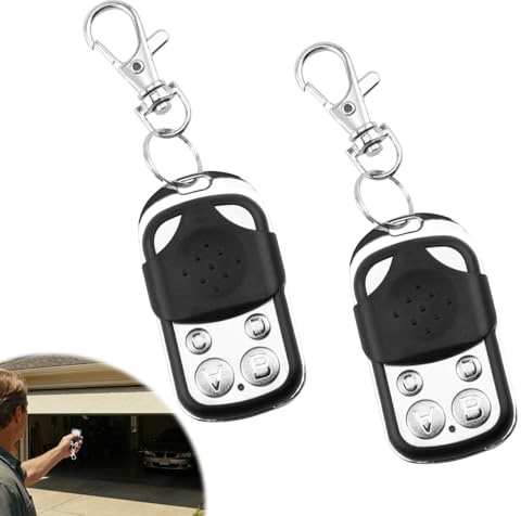 Mando a Distancia Para Puerta De Garaje De 433 Mhz Transmisor Universal Compatible Con Mandos a Distancia Marantec Interruptor De Garaje Con Botón Alfabético Para Luces Y Persianas, 2 Unidades