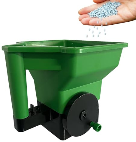 Esparcidor de fertilizante de mano, esparcidor de fertilizantes portátil, manivela de mano, suministros de jardín, herramienta de plantación para pequeñas granjas, exteriores, césped, verduras, flores