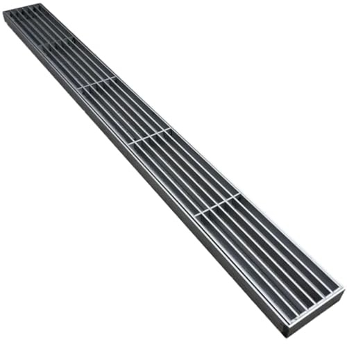 Stainless Steel Decorative Rainwater Grate - Garden & Driveway Drainage Solution Includes End Caps for Easy Installation Functional and Stylish Design