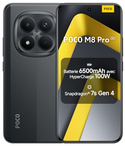 XIAOMI POCO M8 Pro 5G Smartphone de 8+256GB Negro Pantalla de 6,83 1.5K