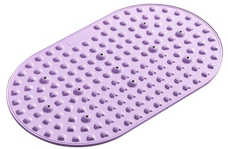 FashionCha Alfombrilla de acupresión para pies, portátil, ligera, versátil y creativa, para usar sobre el suelo, de pie o de pie, ideal para caminar y hacer, Púrpura