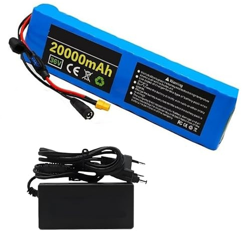 Batteria Agli Ioni Di Litio Per Bici Elettrica, Batteria Per Scooter, Batteria Per Bici Elettrica Da 36 V 20 Ah Con Caricabatteria, Batteria Al Litio A Lunga Autonomia (36V 20AH),XT60+DC