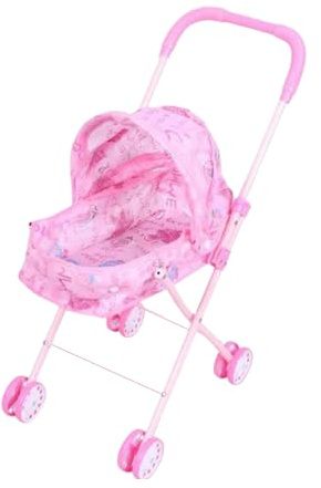 Puppenbuggy Für Kinder - Klappbarer Puppenwagen Spielzeug Mit Schirm Für Puppen & Stofftiere | Mädchen Puppen Kinderwagen Rollenspiel Zubehör Für Zuhause Ostern Neujahr Weihnachten Urlaub
